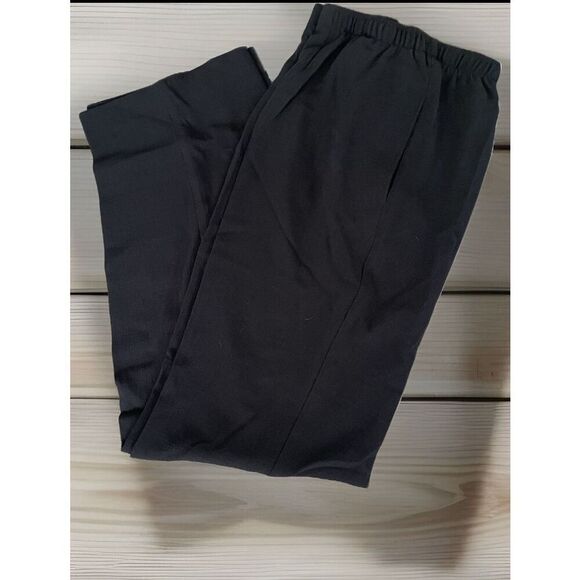 Drapers & Damons Womens Size 3X Pull On Pants Black Elastic Waist Textured NWT - Picture 1 of 3